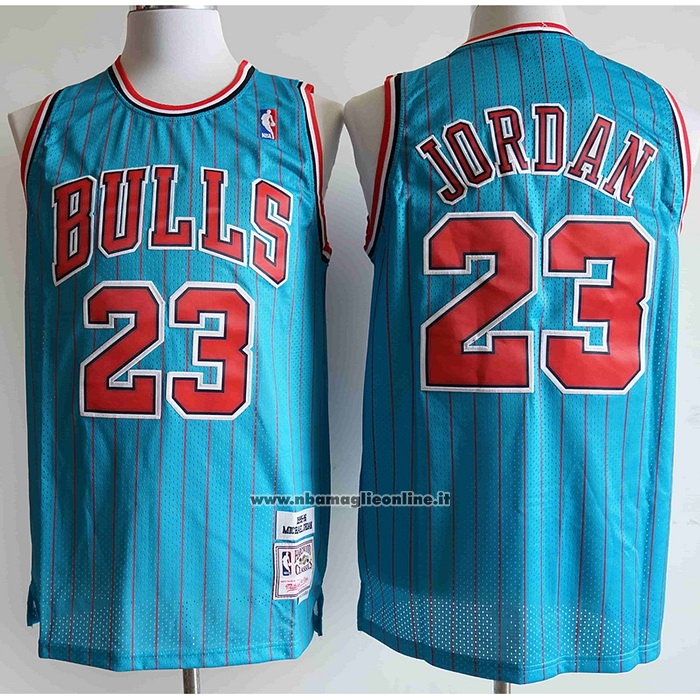 Maglia Chicago Bulls Michael Jordan #23 Mitchell & Ness 1995-96 Blu